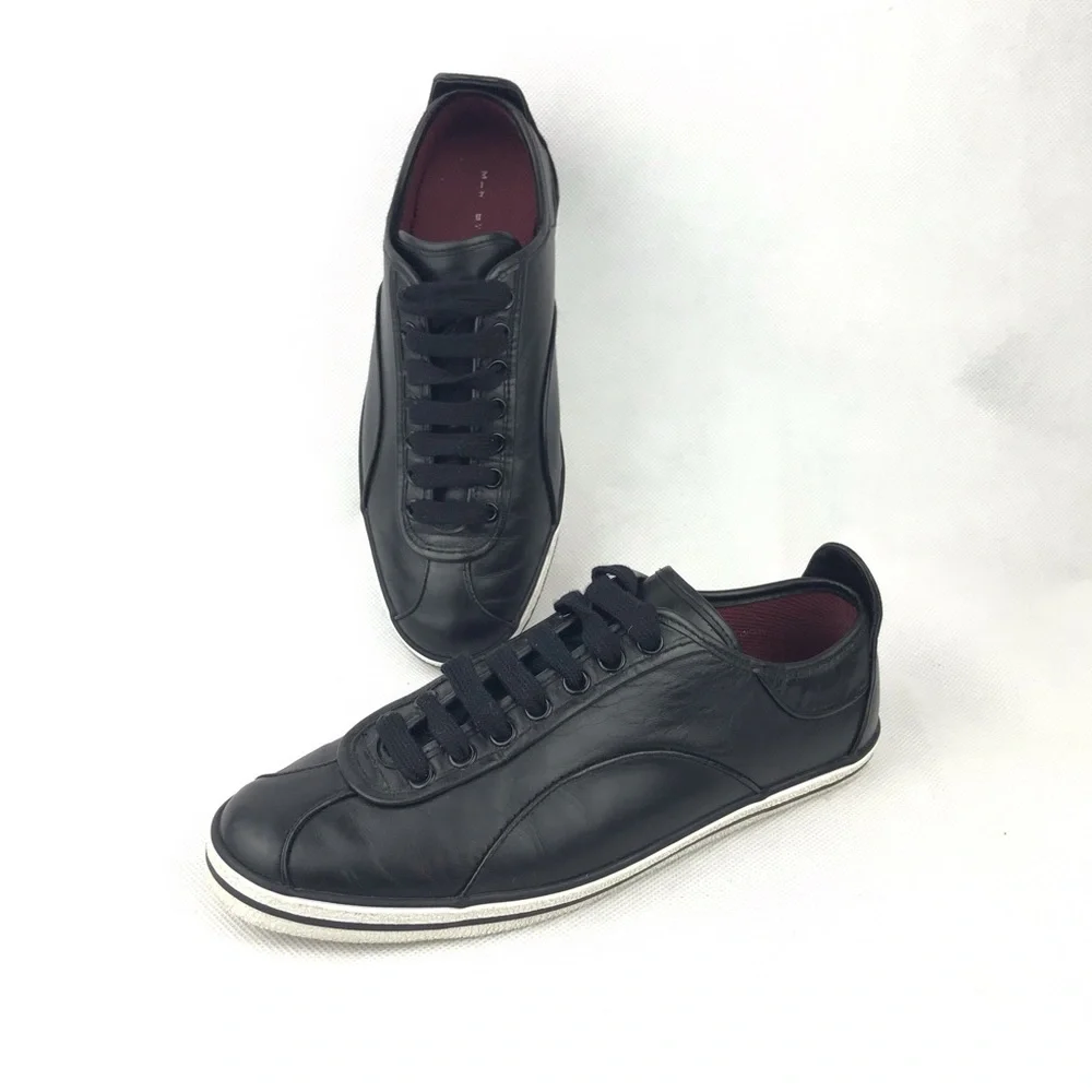 Marc by MARC JACOBS Women’s Size EU 35 Black Greenwich Leather Lace Up Sneakers